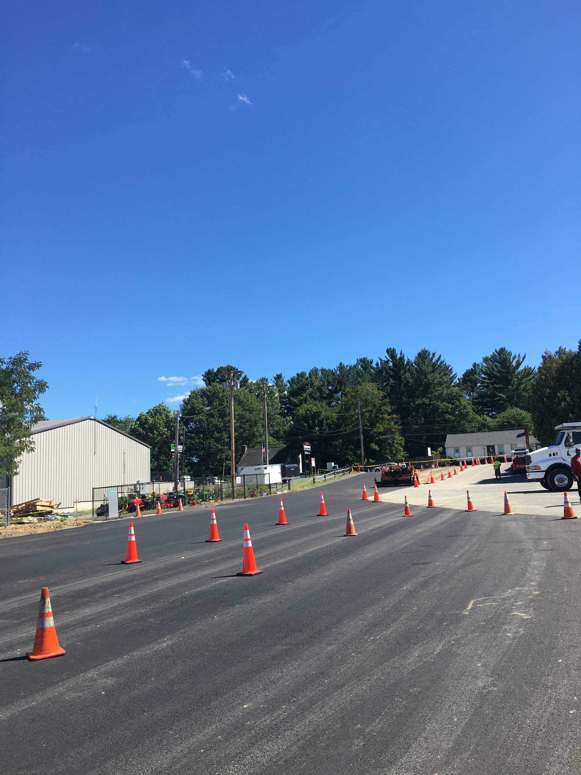 Road with cones - Driveway Contractors & Construction in Middleboro, MA