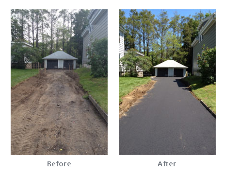 Before and after road driveway - Driveway Contractors & Construction in Middleboro, MA