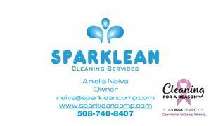 A business card for sparklean cleaning services