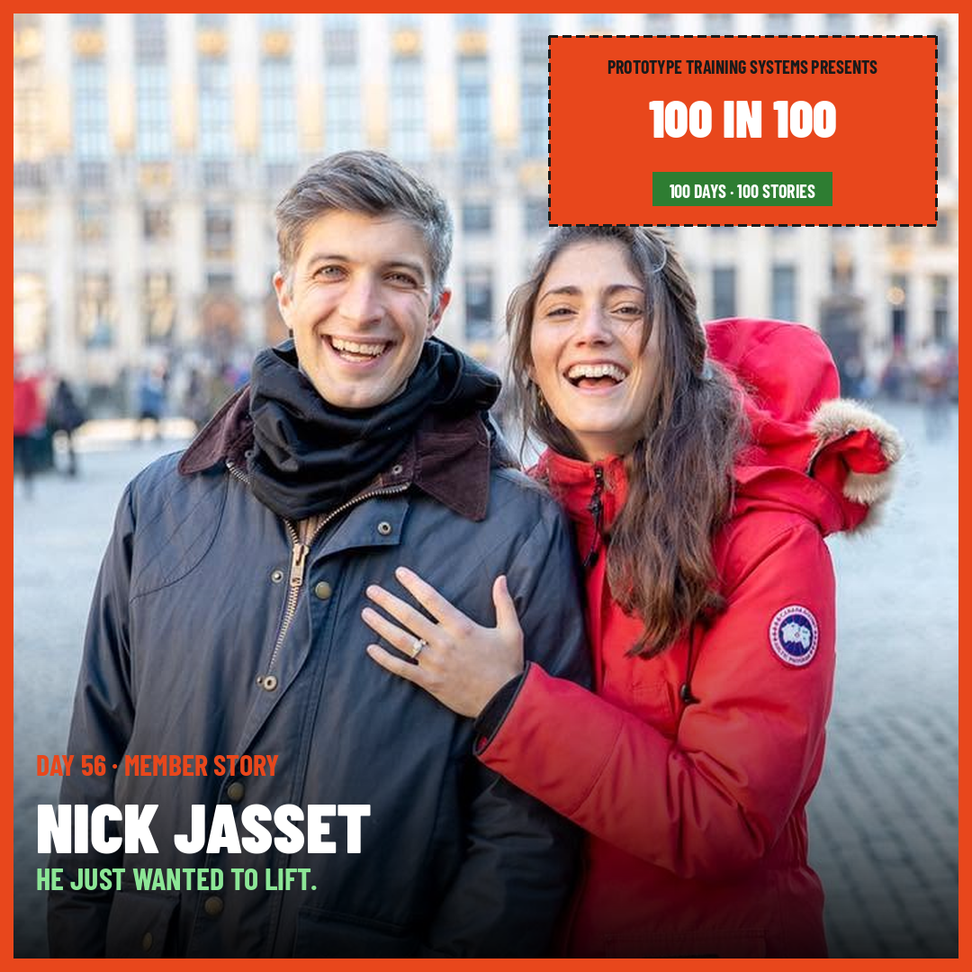 Nick Jasset and his wife at their engagement
