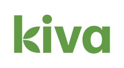 The word kiva is written in green letters on a white background.