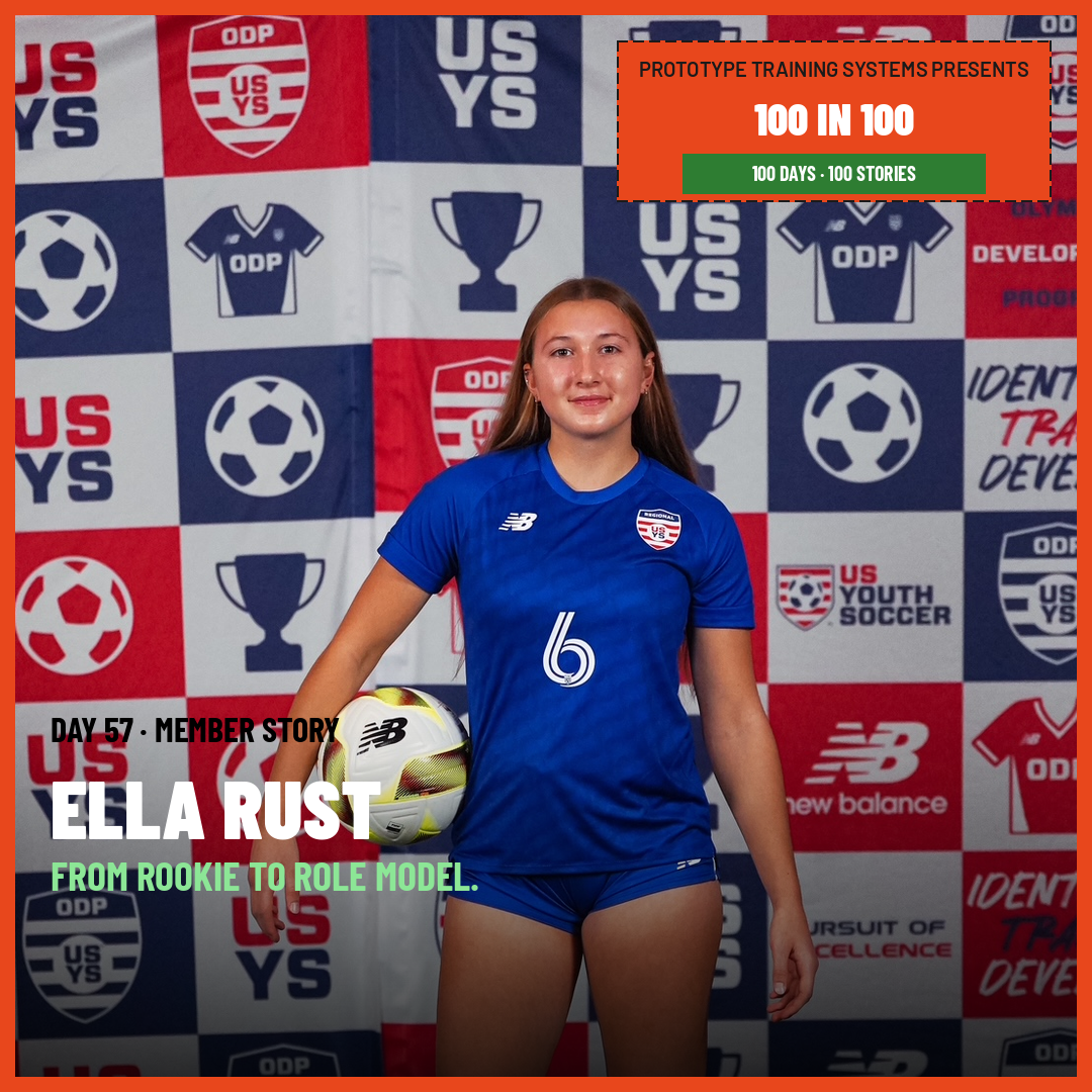 Ella Rust holding a soccer ball