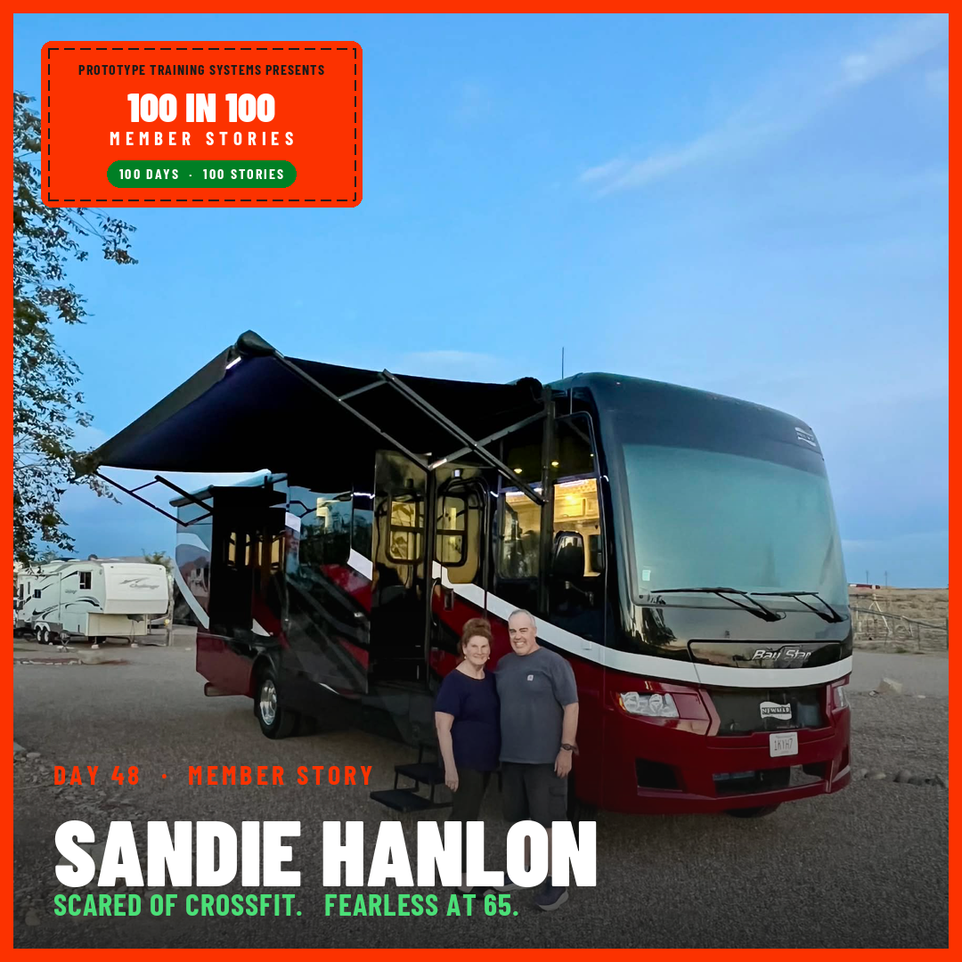 Sandie Hanlon with her RV — Day 48