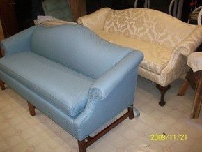 Blue and White Couches