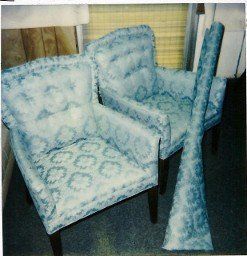 Blue Flower Print Chairs