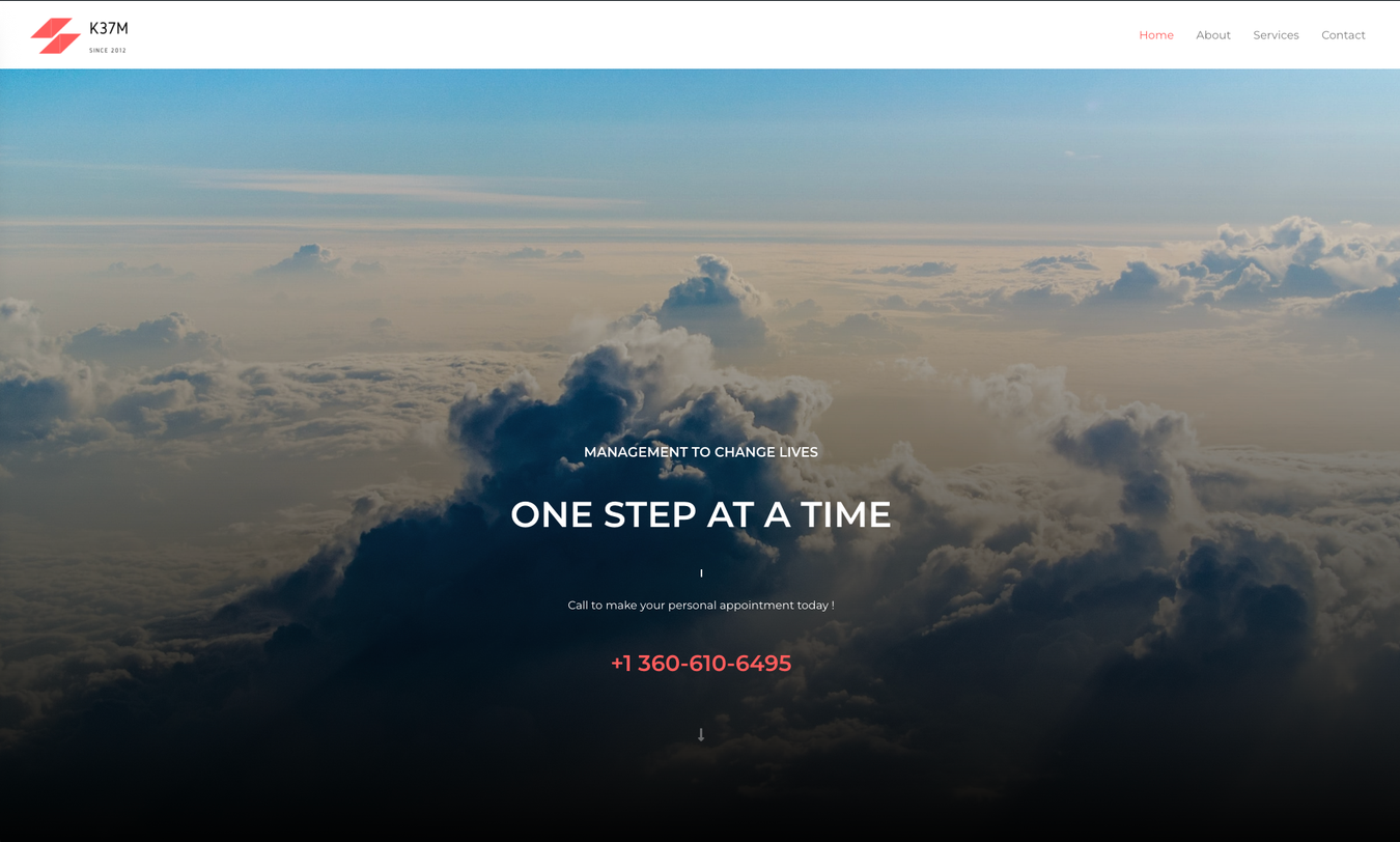 Sky with clouds, text 