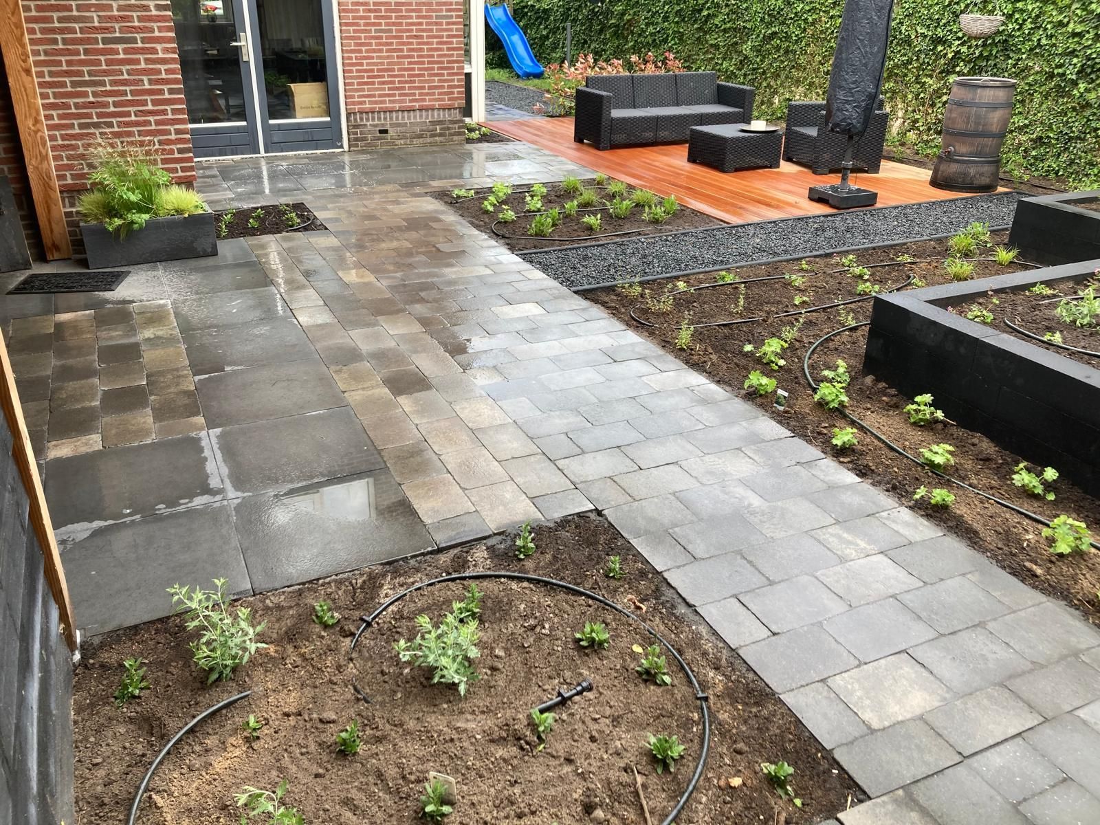 Aanleg achtertuin Marslanden