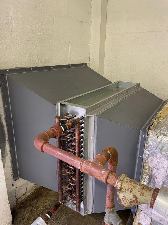Duct mounted coil installation