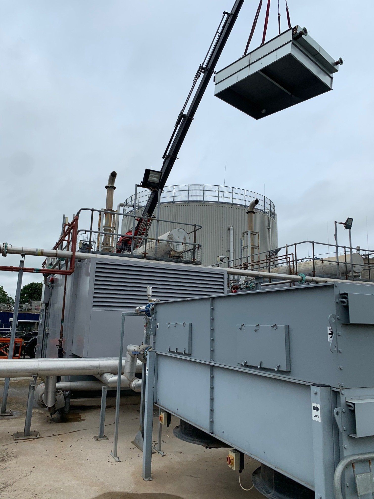 Installation of new dump radiator