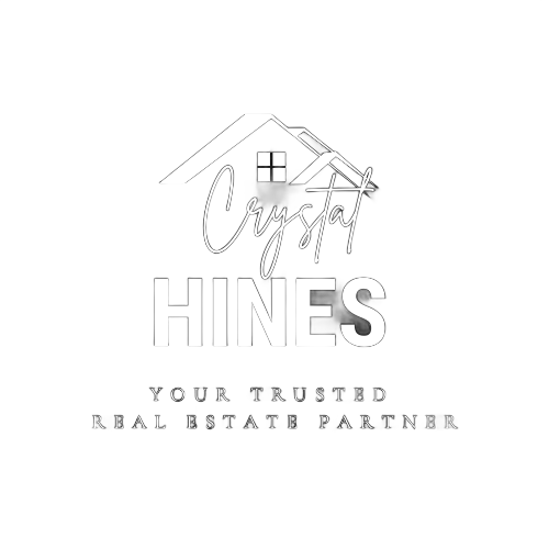 A logo for a real estate agent called crystal hines.