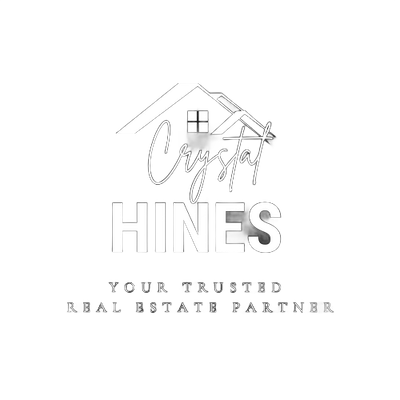 A logo for a real estate agent called crystal hines.