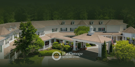 An aerial shot of The Cottage at Litchfield Hills