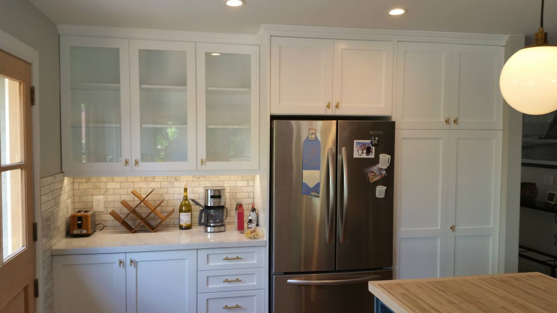 Kitchen Cabinets With A 2-Door Refrigerator - San Diego, CA - Acadia Design & Construction