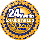 NAPA 24 Month 24,000 Miles Nationwide Warranty through NAPA Auto Care | Marlin's Auto Service