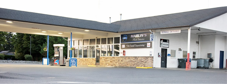 Our building, outside of our shop in Lynden, WA | Marlin's Auto Service