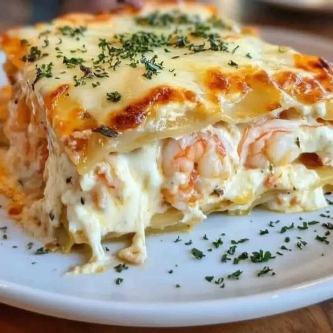 Lasanha de Camarão Internacional com Queijo Cremoso