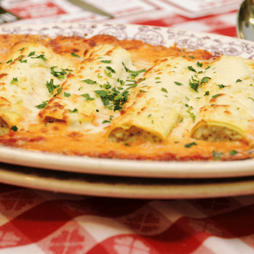 Canelone de Carne e Queijo