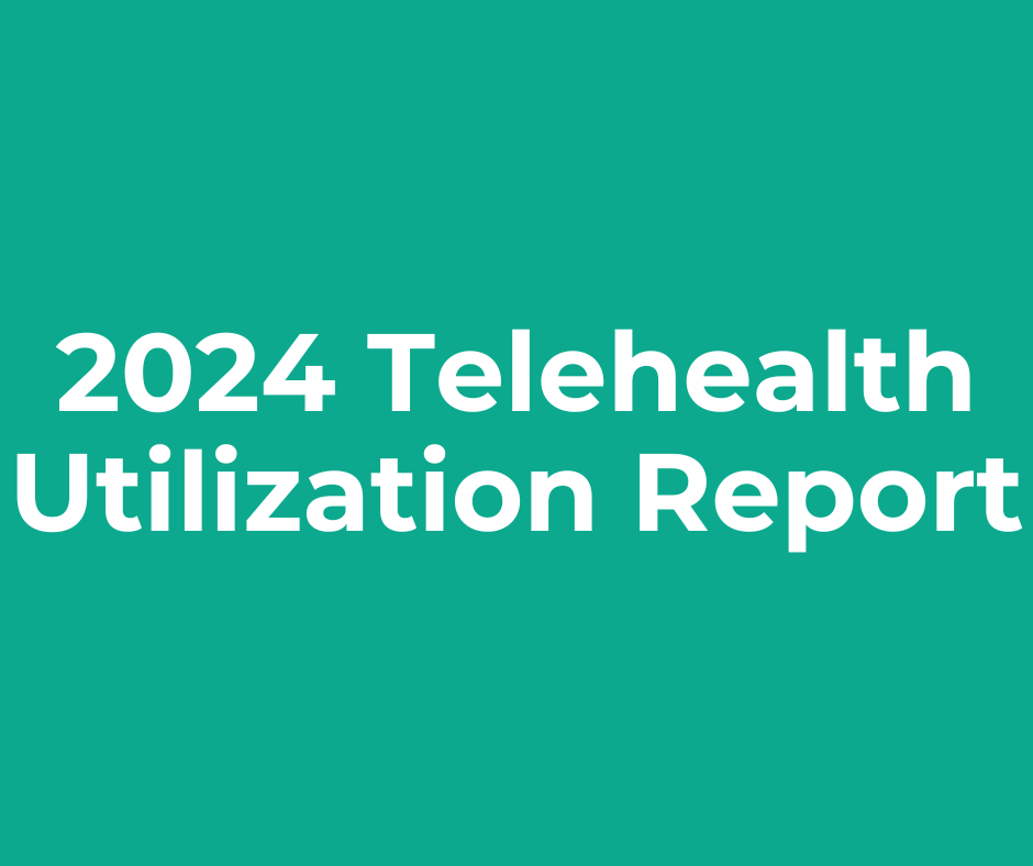 A green background with the words `` 2024 telehealth utilization report '' written on it.