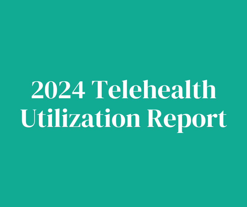 A green background with the words `` 2024 telehealth utilization report '' written on it.