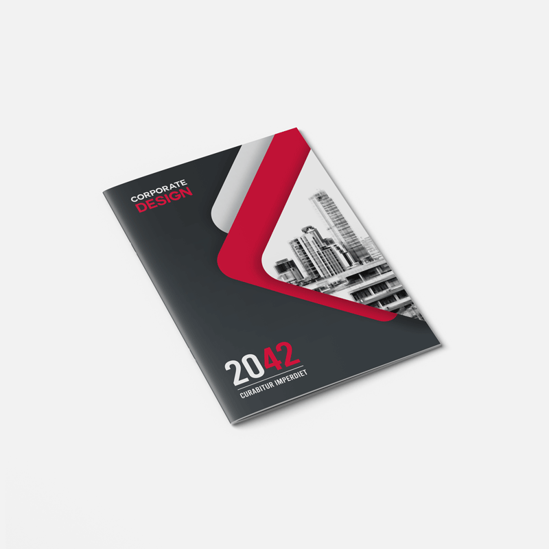 A black and red brochure with the year 2042 on it
