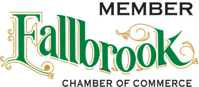 A logo for the fallbrook chamber of commerce