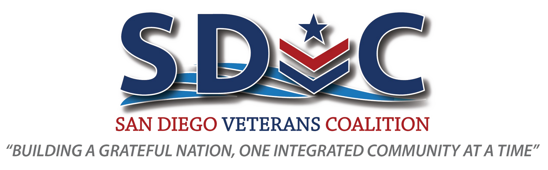A logo for the san diego veterans coalition