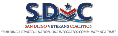 A logo for the san diego veterans coalition