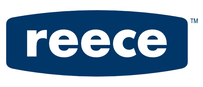 Reece logo: white wordmark on a dark blue, rounded rectangle, with a TM symbol.