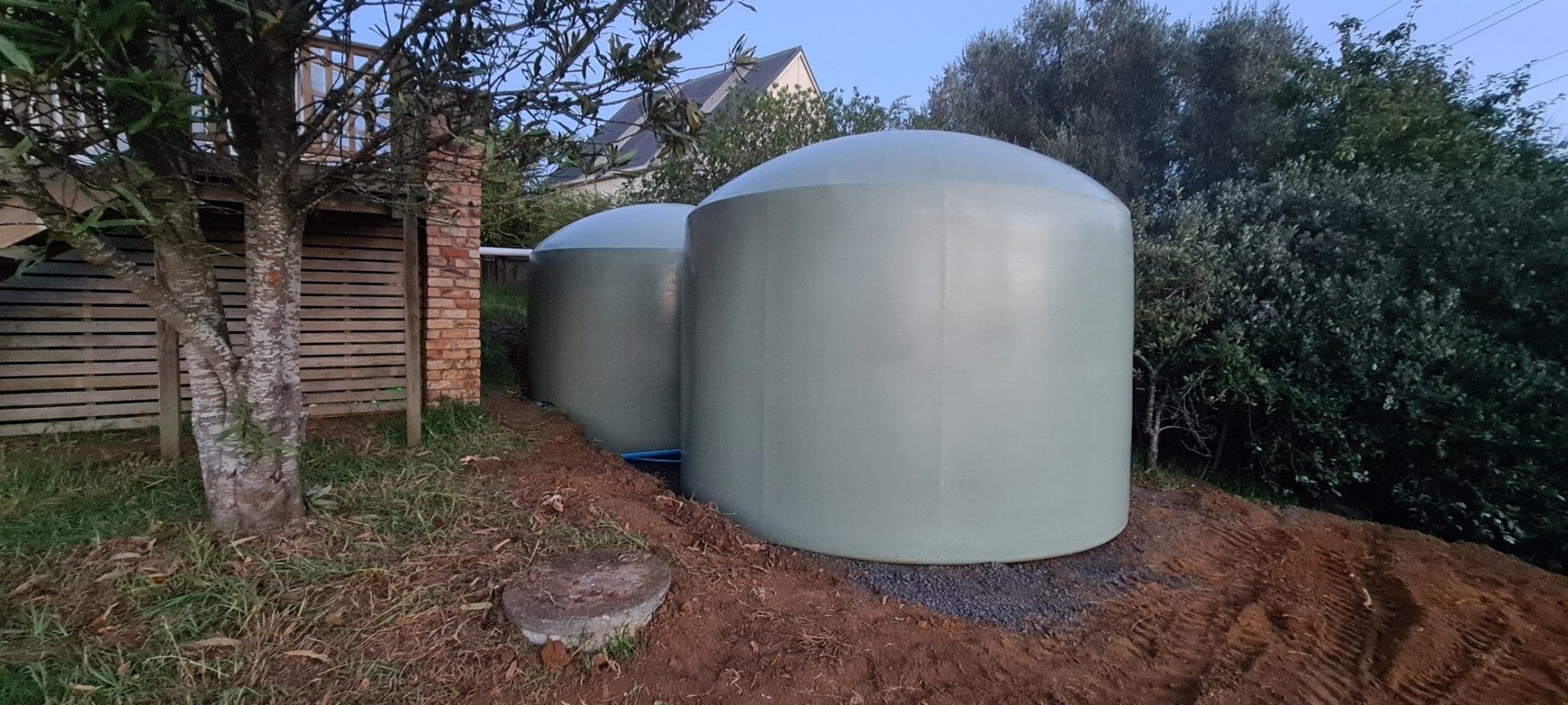 water tank installation