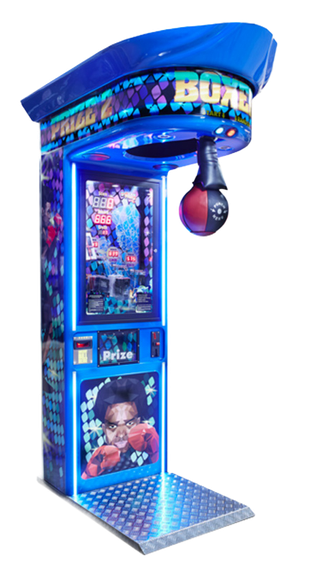 a dark blue prize boxing machine