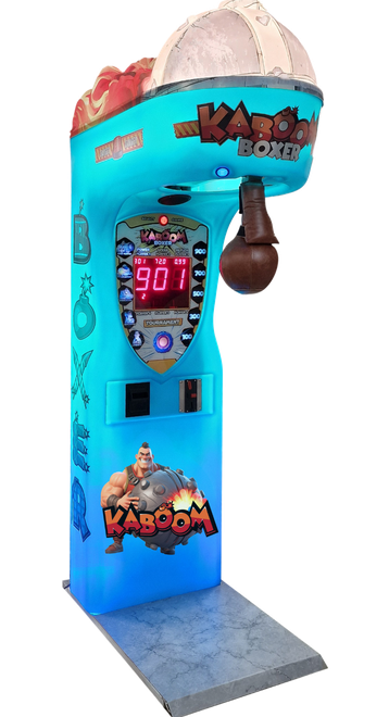 a baby blue led punchbag machine