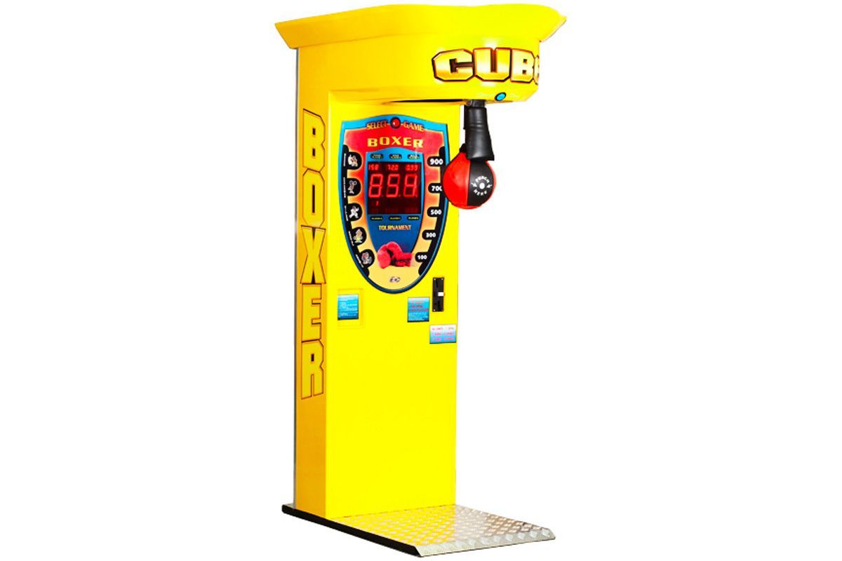 yellow punchbag machine