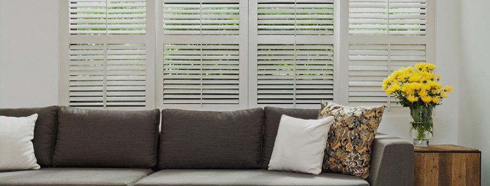White Window Shutters – Long Beach, CA – Stanley Shade