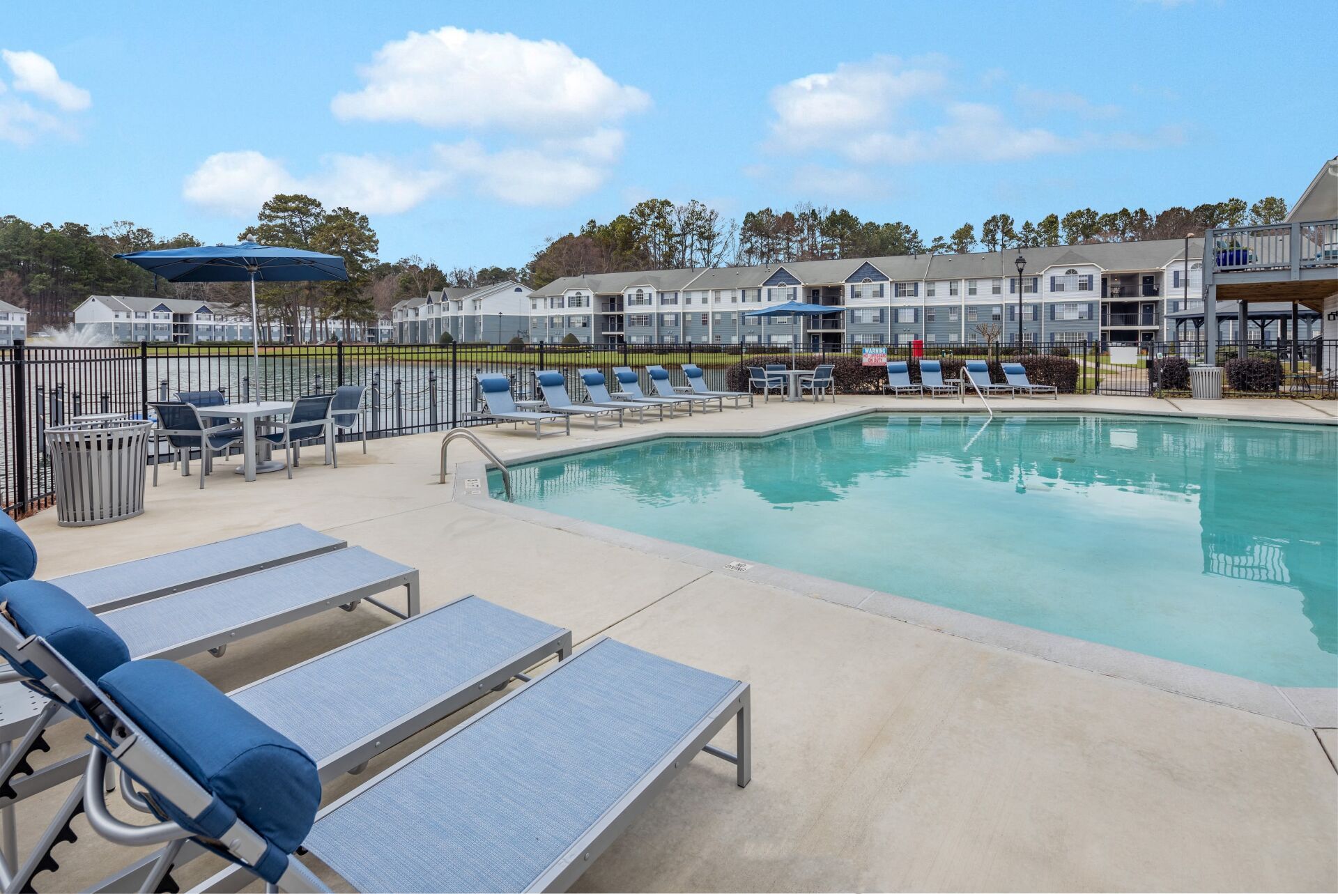 Pool with Lounge Chairs | The Bentley at Marietta