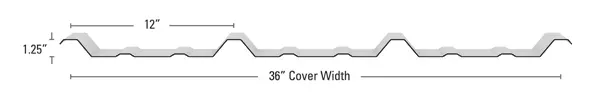 A drawing of a wave with measurements on a white background.