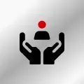 A pair of hands holding a person with a red circle in the middle.