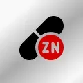 A silhouette of a capsule with the letter zn in a red circle.