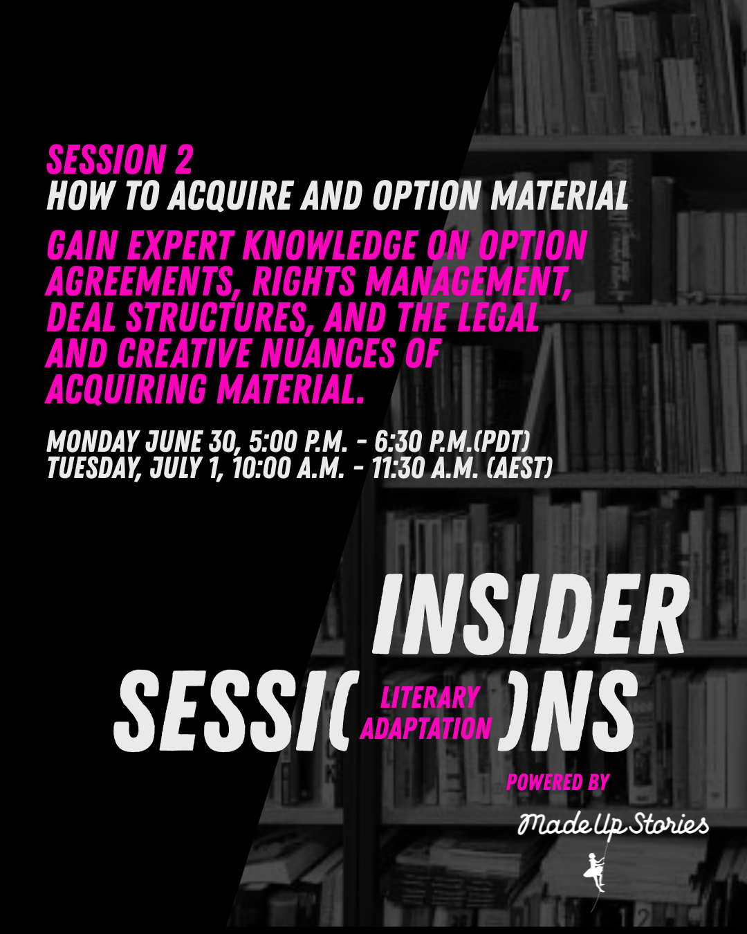 SESSION 2 How to Acquire and Option Material