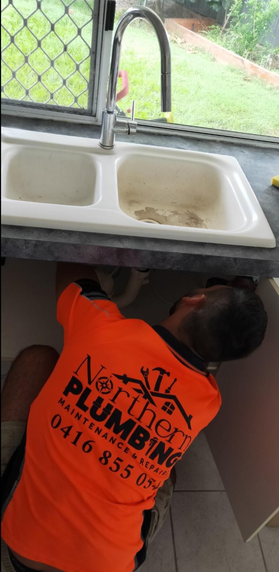 Damaged Gray Pipe With a Large Hole — Northern Plumbing Maintenance & Repairs in Leanyer, NT