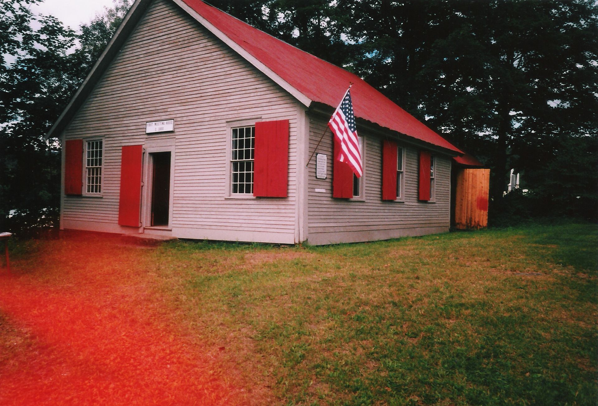Sheffield first meeting house on colored film.