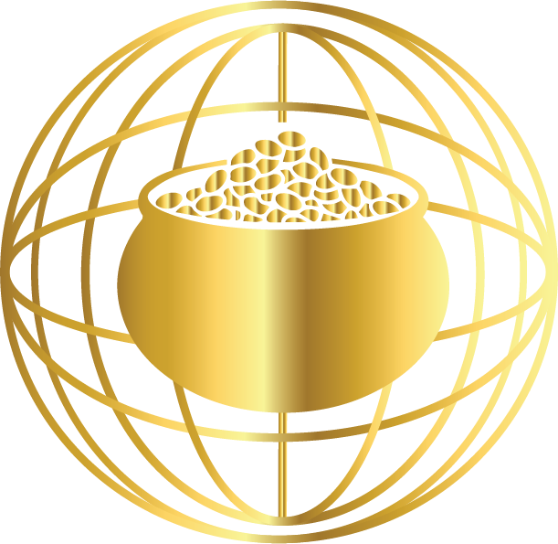 Le logo de Golden est un globe doré avec une couronne dessus.