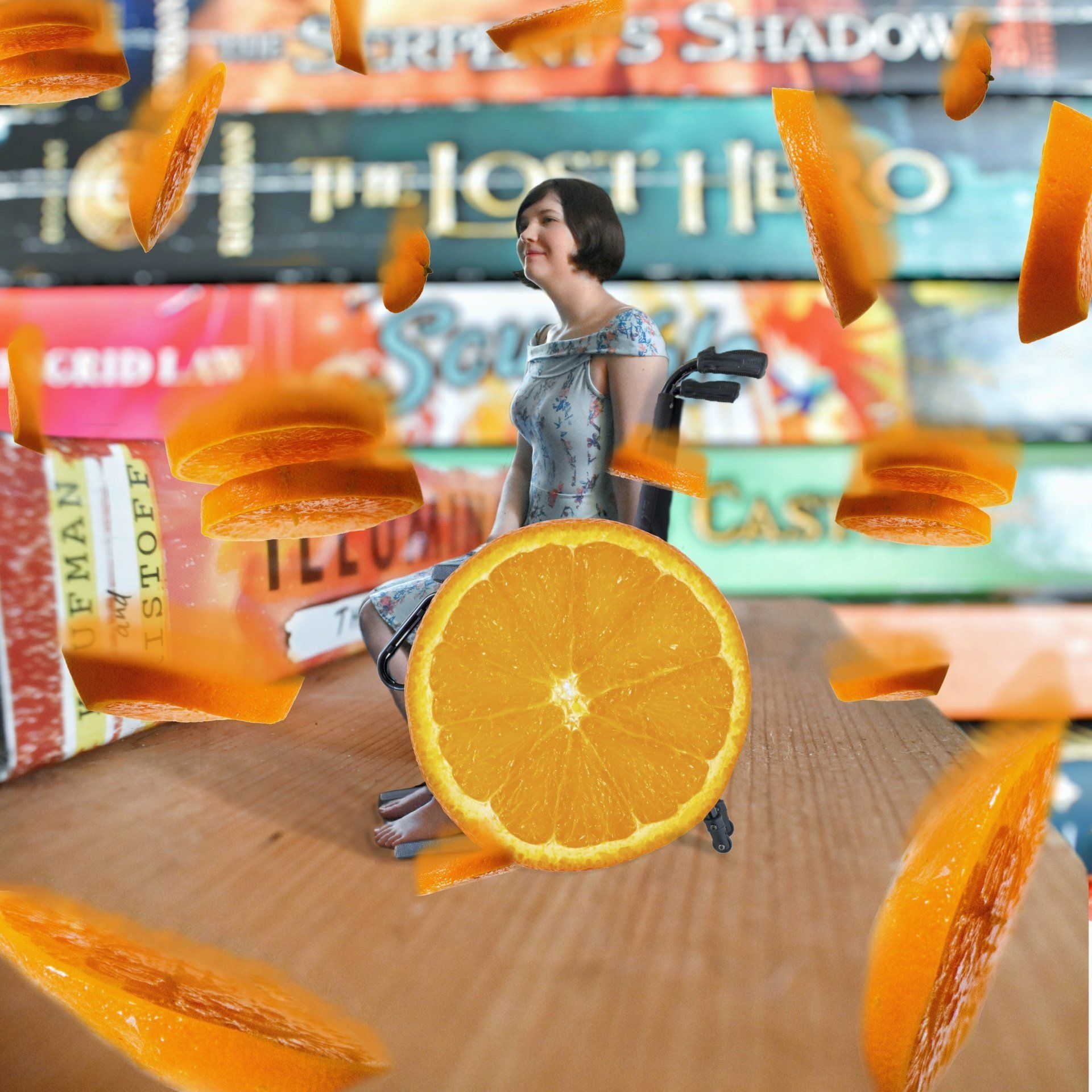 wheelchair orange slices