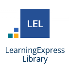An advertisement for the EBSCO learning express library, an online test prep and career readiness resource