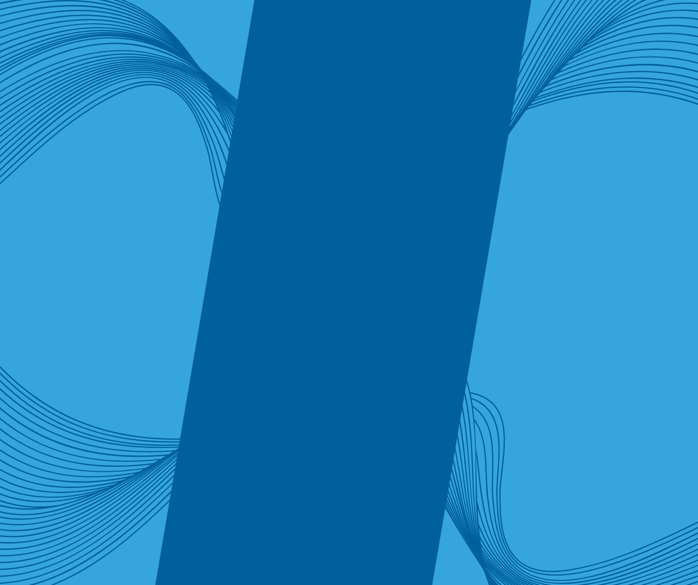 A wavy blue background.