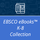 A blue button labelled 'EBSCO ebooks K trhough 8'