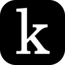 A black square with a kanopy logo inside of it.