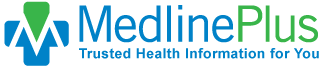 A logo for medlineplus trusted health information for you