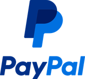 The blue and dark blue PayPal logo featuring the stylized double 