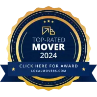 A seal that says top-rated mover 2024 click here for award
