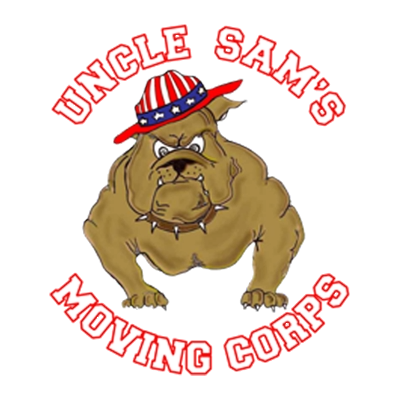 A logo for uncle sam 's moving corps